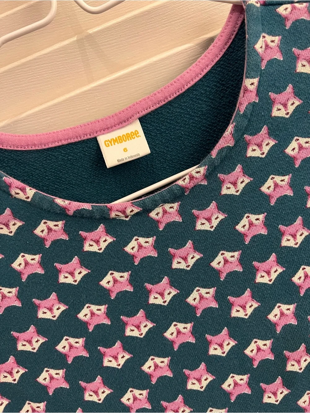 Girls' Fox Print Long Sleeve Dress